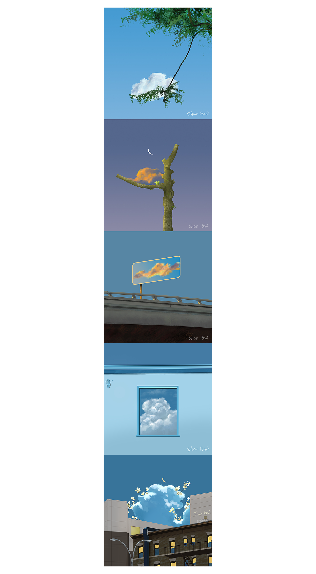 夏天，关于云（图ZMzA5MzE2NTA0） - 创作习作 - 站酷设计师山白原创素材 - 站酷ZCOOL