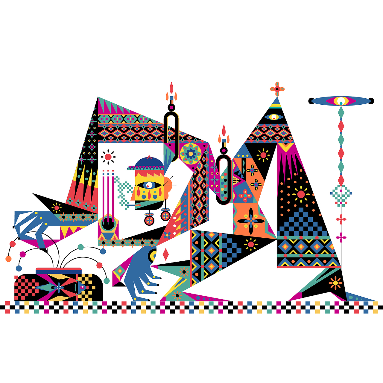 一只鱼一朵花（图ZMzQ4MDc0NTg4） - 艺术插画 - 站酷设计师徐子徐原创素材 - 站酷ZCOOL