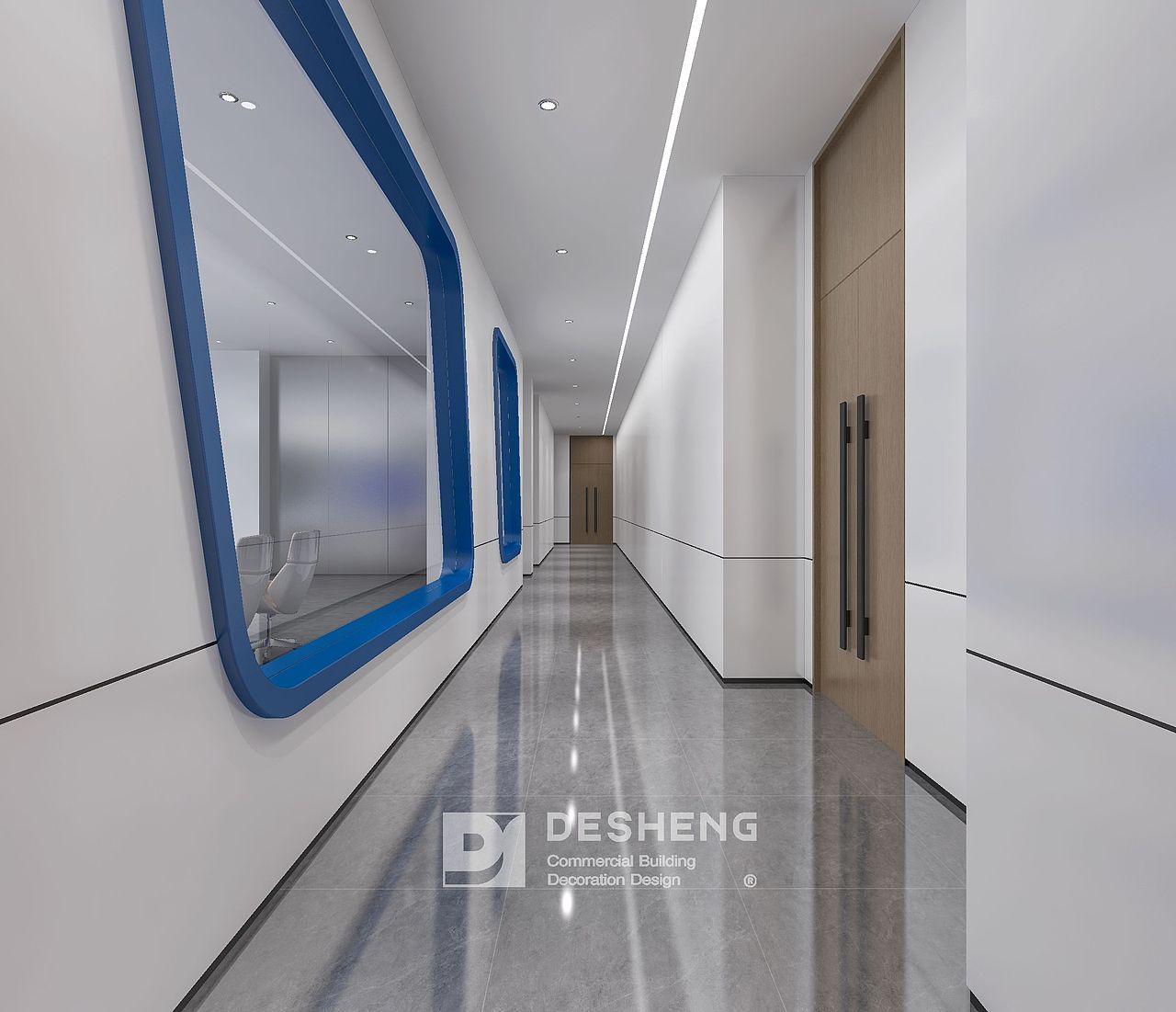 德盛装饰办公室装修案例-朗盈科技