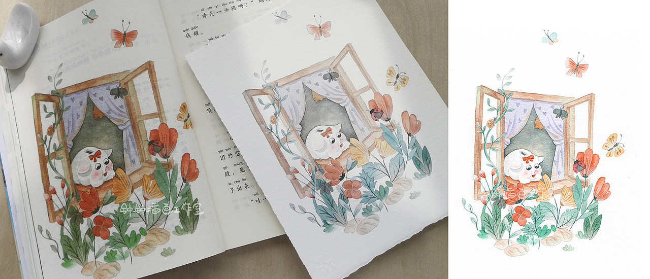 童书插图｜《骑着云朵飘来的猫》（已商用）（图ZMzEzMzA3OTQw） - 儿童插画 - 站酷设计师钟钟插画工作室原创素材 - 站酷ZCOOL