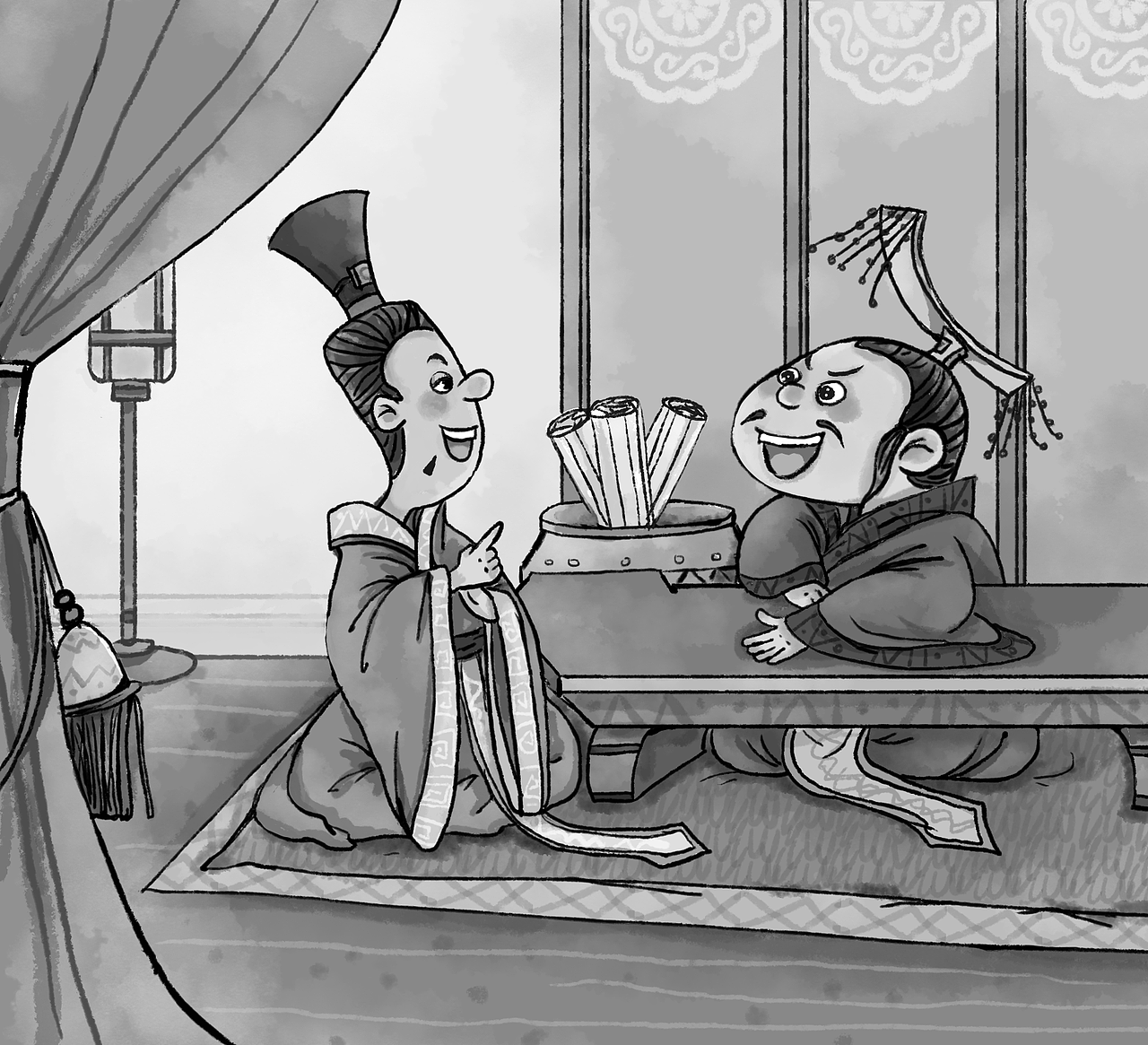 《古人职场那些事儿》出版插画内页（图ZMzEzMDg2MjM2） - 艺术插画 - 站酷设计师普通的汤圆原创素材 - 站酷ZCOOL