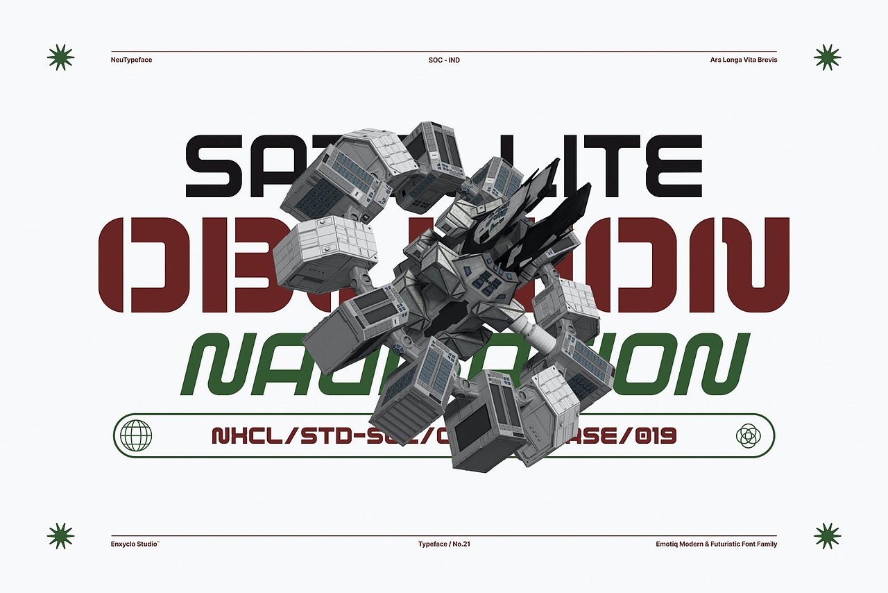 时尚未来主义科幻电竞游戏广告海报无衬线英文字体家族