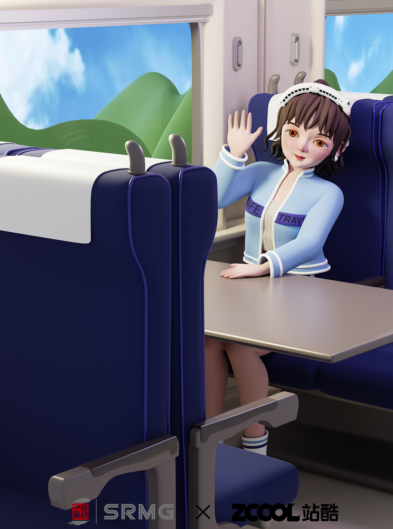 长三角铁路文创IP设计——安安（图ZMzM0OTIzMDEy） - IP形象 - 站酷设计师月鲨原创素材 - 站酷ZCOOL