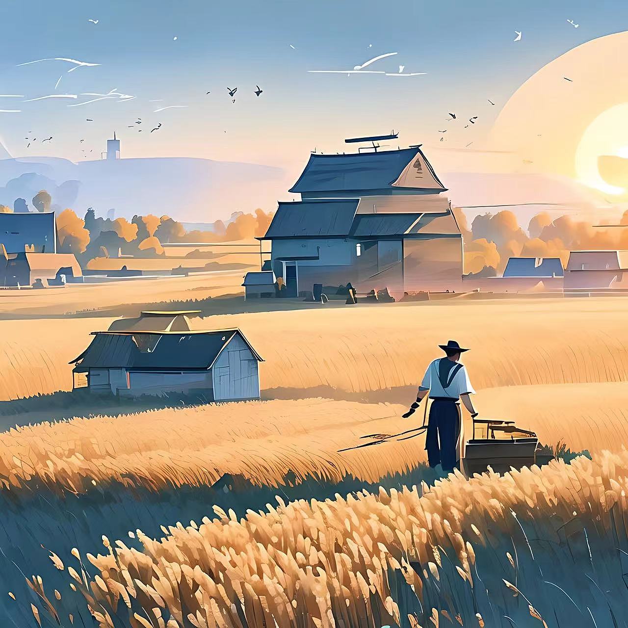 五一劳动系列插画