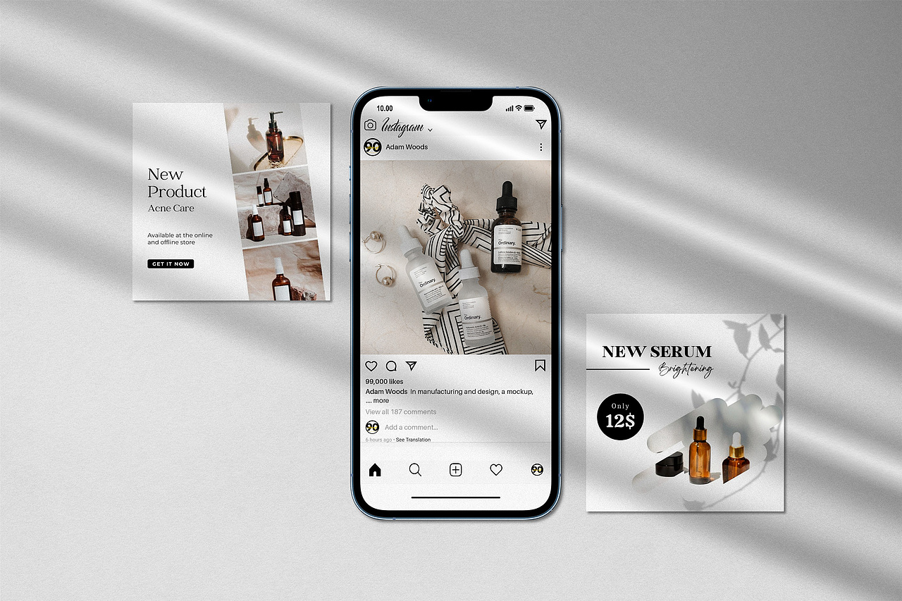 源文件分享—10款手机社交媒体APP UI界面光影场景样机
