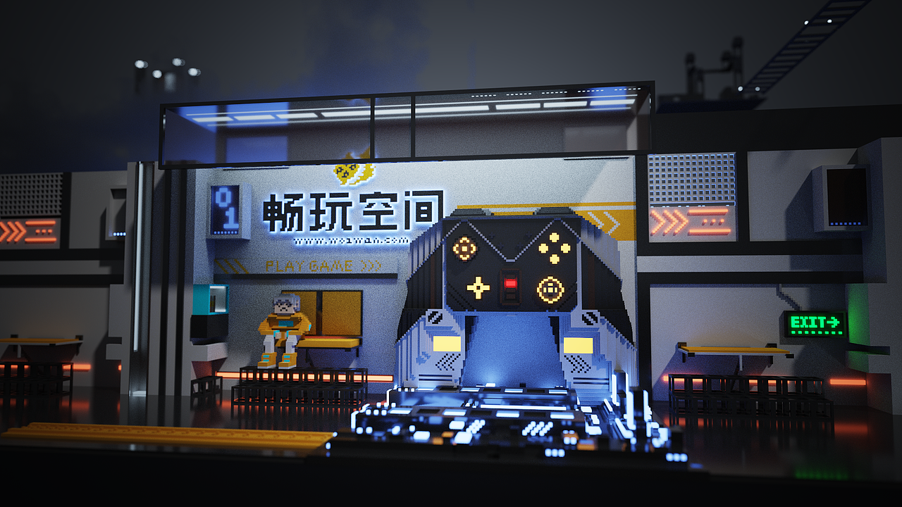 体素风游戏素材（图ZMzA2MTg4NzQ0） - 场景 - 站酷设计师小李养牛原创素材 - 站酷ZCOOL