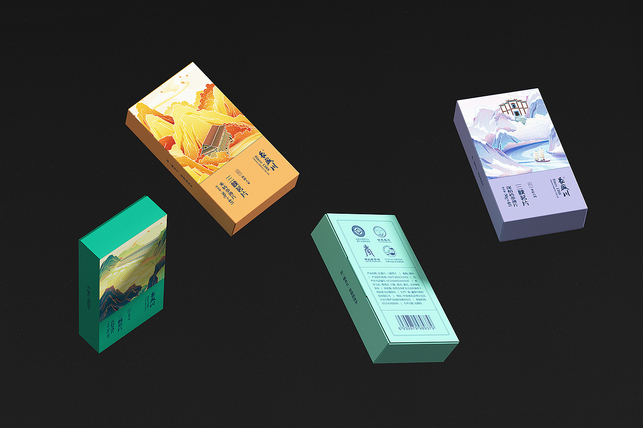 三峡茗片-长盛川薄片砖茶系列包装设计（图ZMzAyMTMxNDU2） - 包装 - 站酷设计师ilben张艺彬原创素材 - 站酷ZCOOL