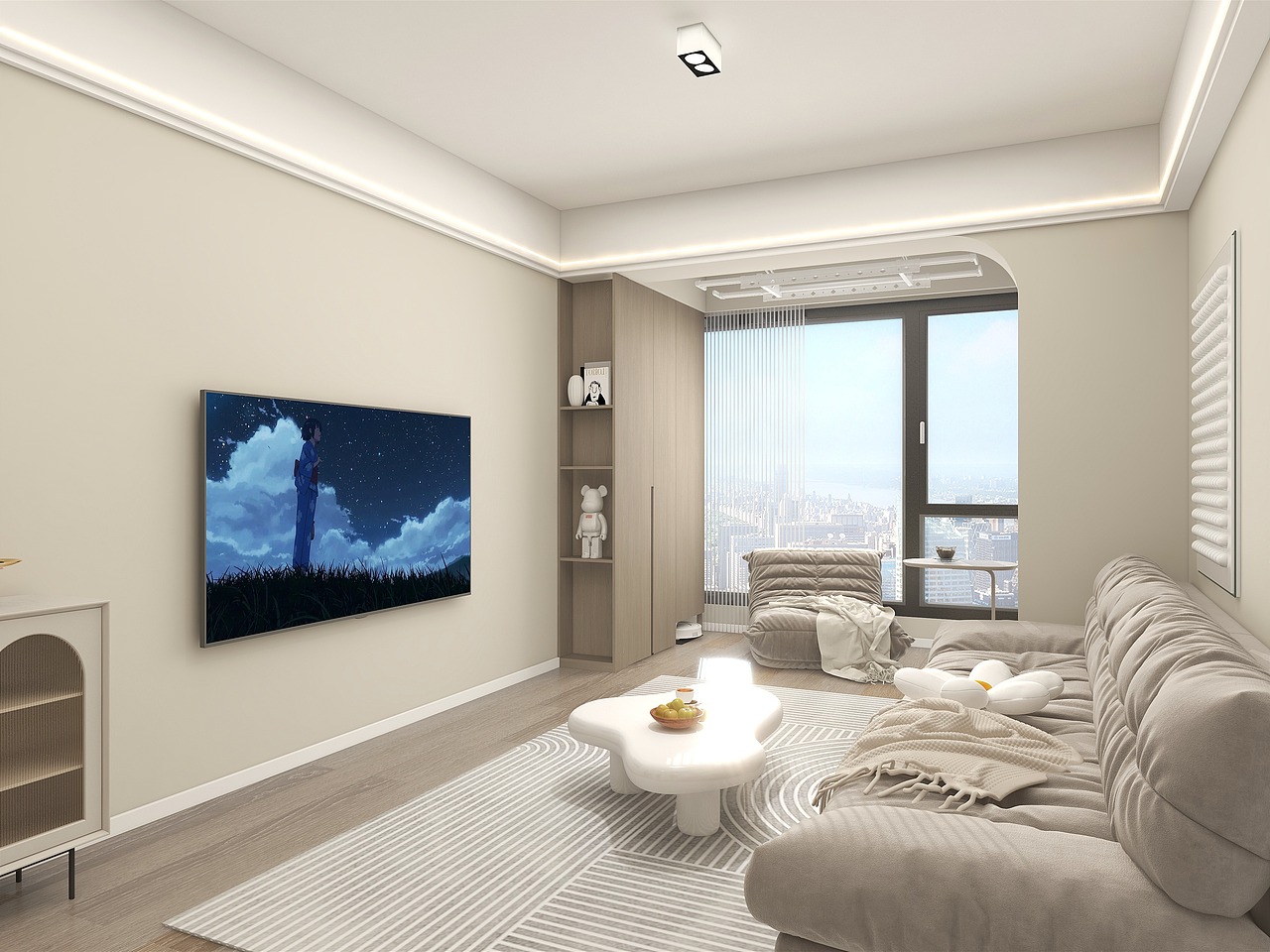 10月新作 | 75m² 治愈文艺奶油空间（图ZMzUzNzY4MjE2） - 家装设计 - 站酷设计师于境设计原创素材 - 站酷ZCOOL