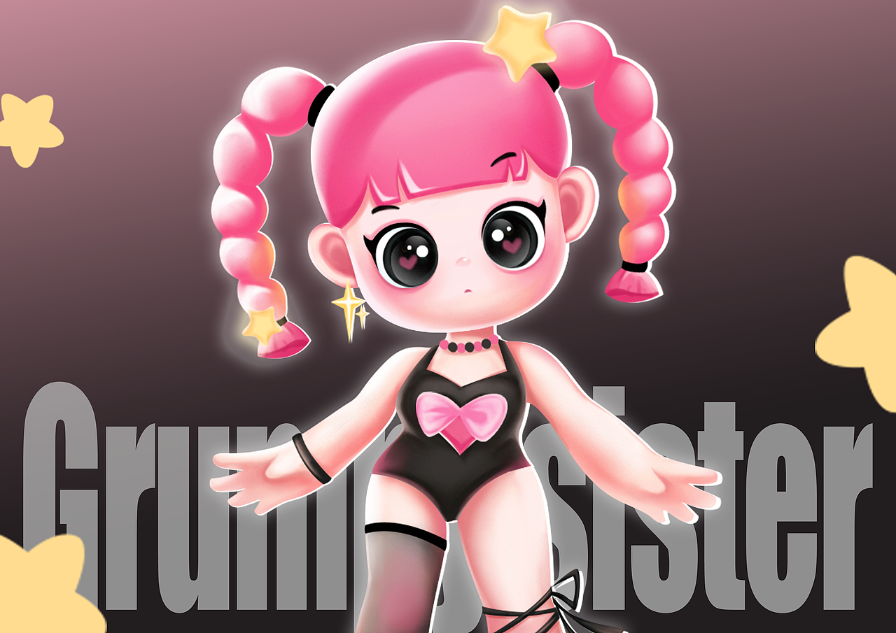 粉粉甜辣妹（图ZMzM1MTEzMjQ4） - 商业插画 - 站酷设计师小星玥原创素材 - 站酷ZCOOL