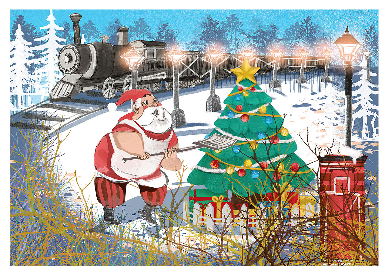 新-扁平插画(圣诞快乐)