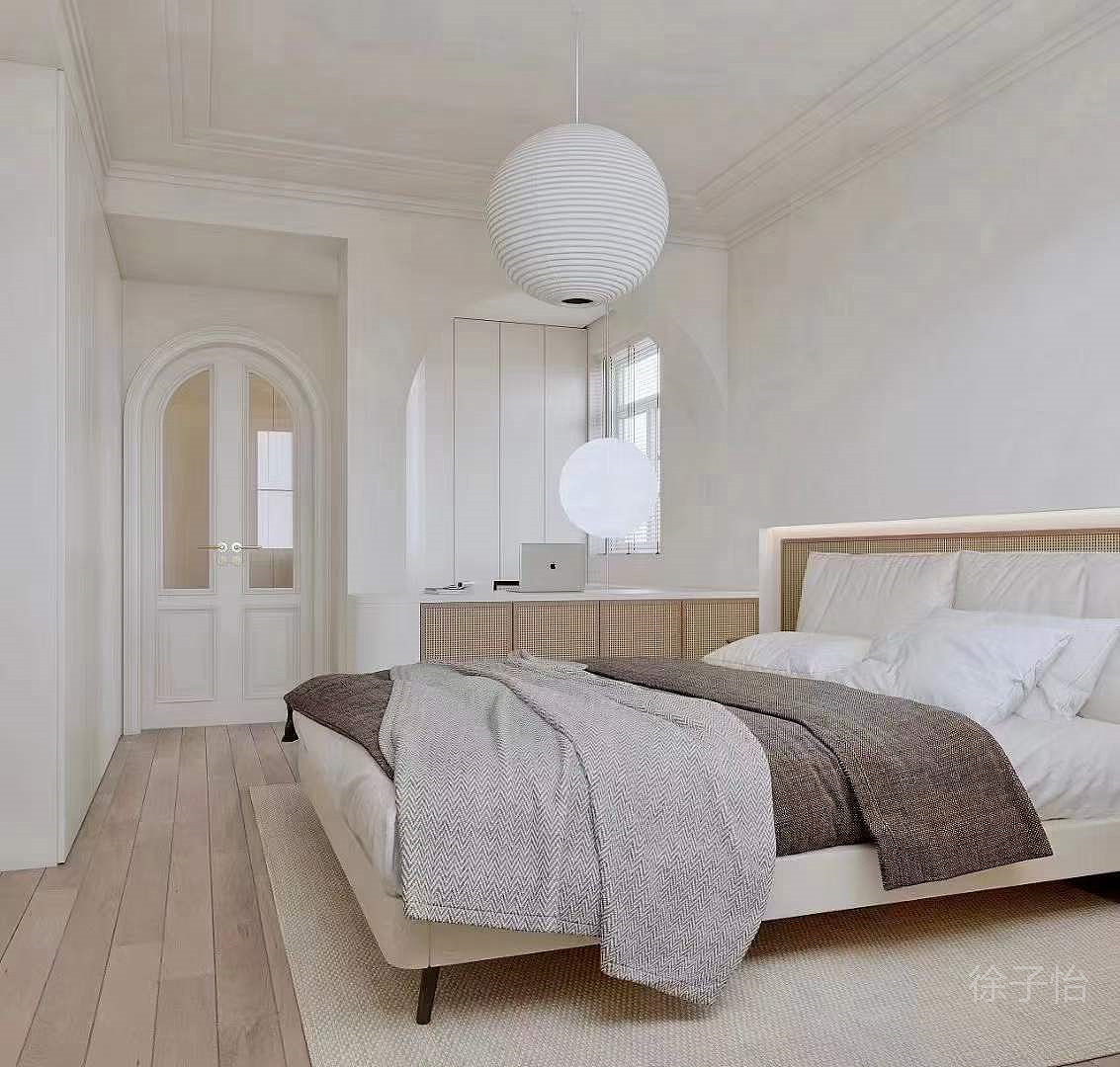 干净治愈的空间，暖色调光源拉高空间的安静氛围