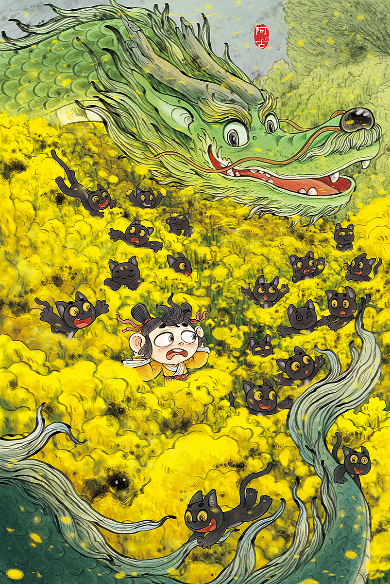 春天的风（图ZMzcwNDE2MTcy） - 绘本 - 站酷设计师尤里李志关原创素材 - 站酷ZCOOL