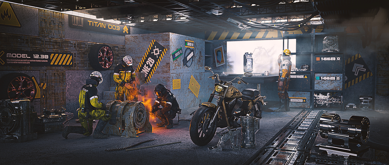 Racing Factory_憨批玩CG-站酷ZCOOL