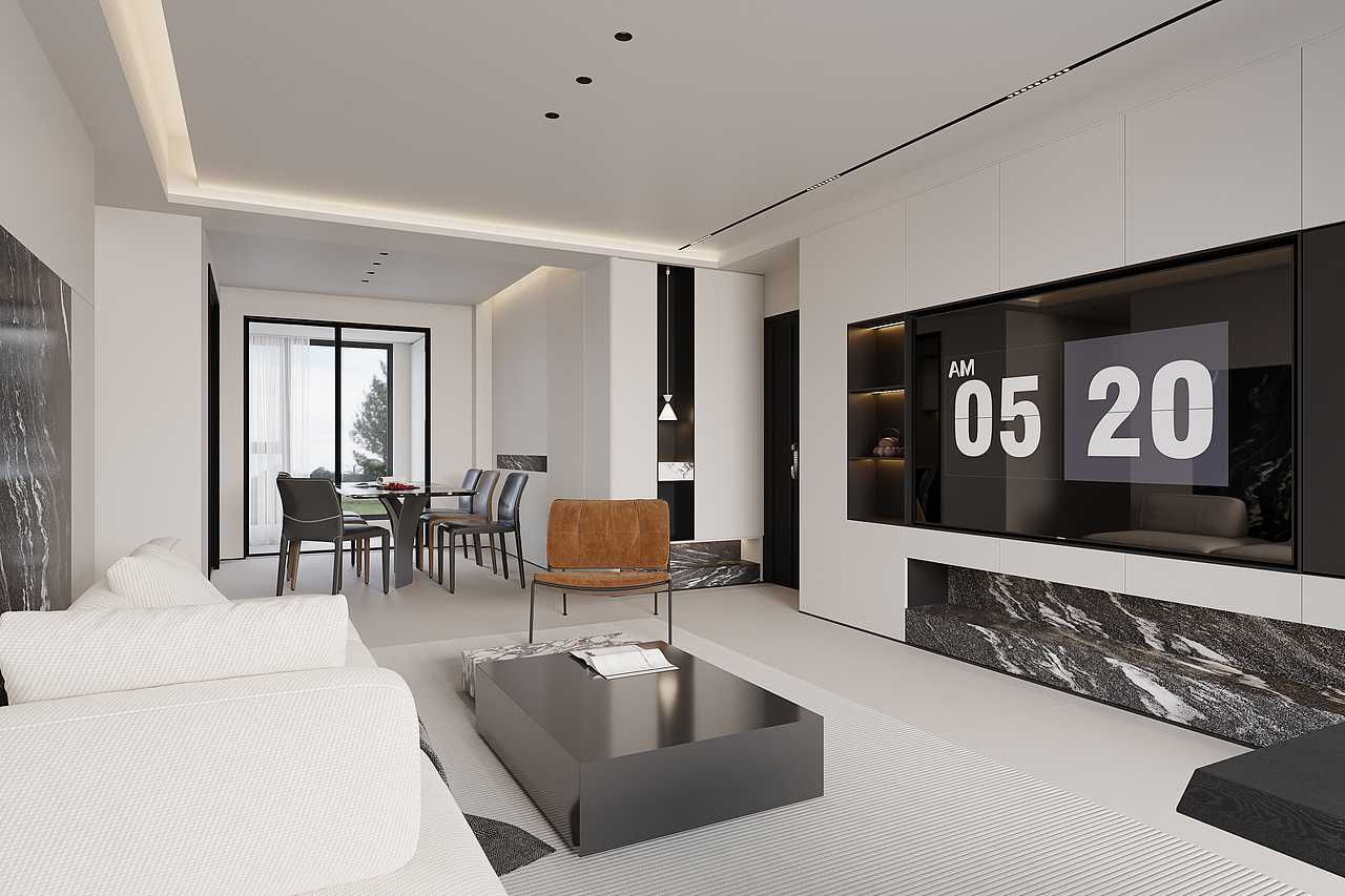 现代极简客餐厅（图ZMzY3NDcyNjIw） - 家装设计 - 站酷设计师静静表现原创素材 - 站酷ZCOOL