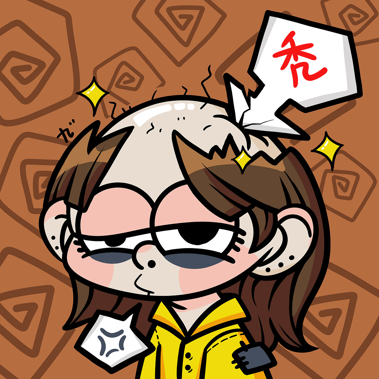 学会画画先画头像——丧气系列