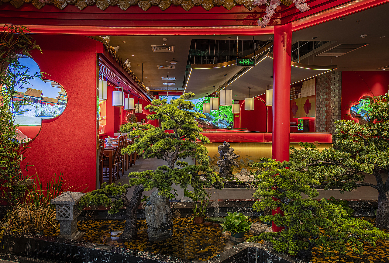 京味张北京烤鸭东莞大朗里悦里店餐饮品牌空间全案设计(图ZMzIxMTM0MjM2) - 酒店餐饮设计 - 站酷设计师品深设计原创素材 - 站酷ZCOOL