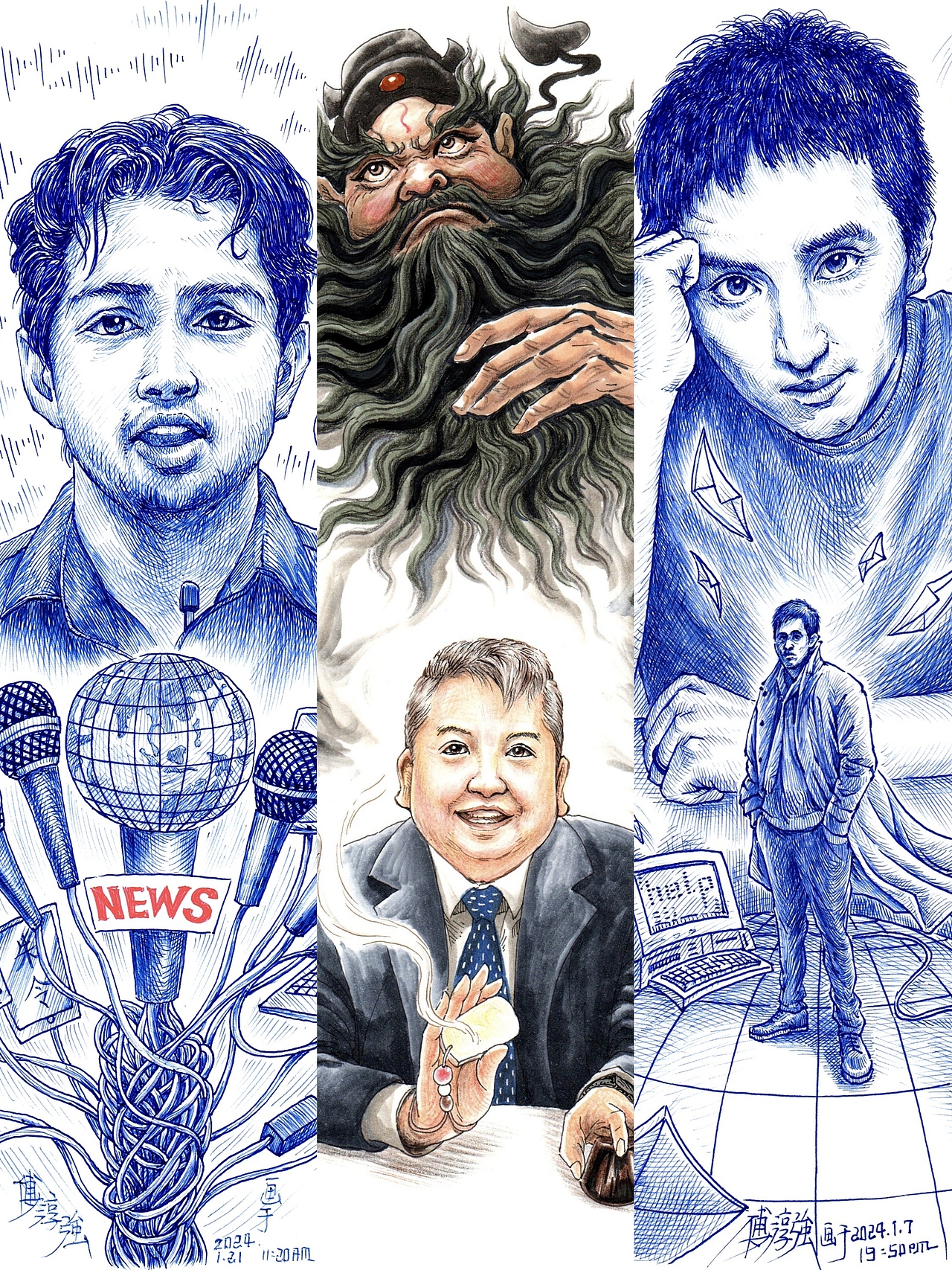 为朱令画的9幅纪念图（图ZMzYwNzExNDYw） - 绘本 - 站酷设计师傅淳强画者之旅原创素材 - 站酷ZCOOL