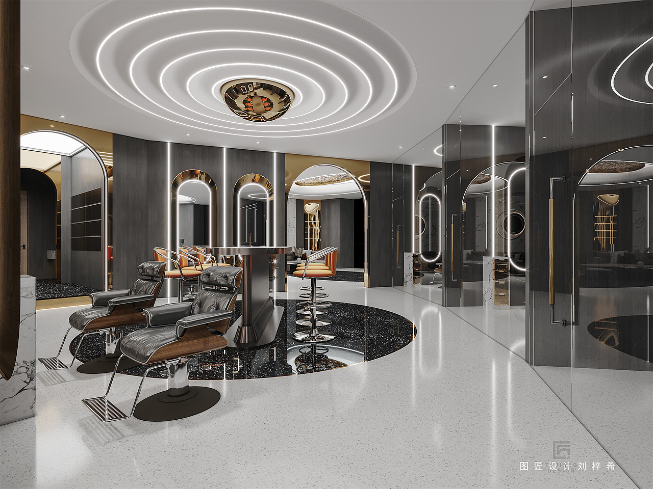 理发店设计成这样,冲颜值也会想试试!