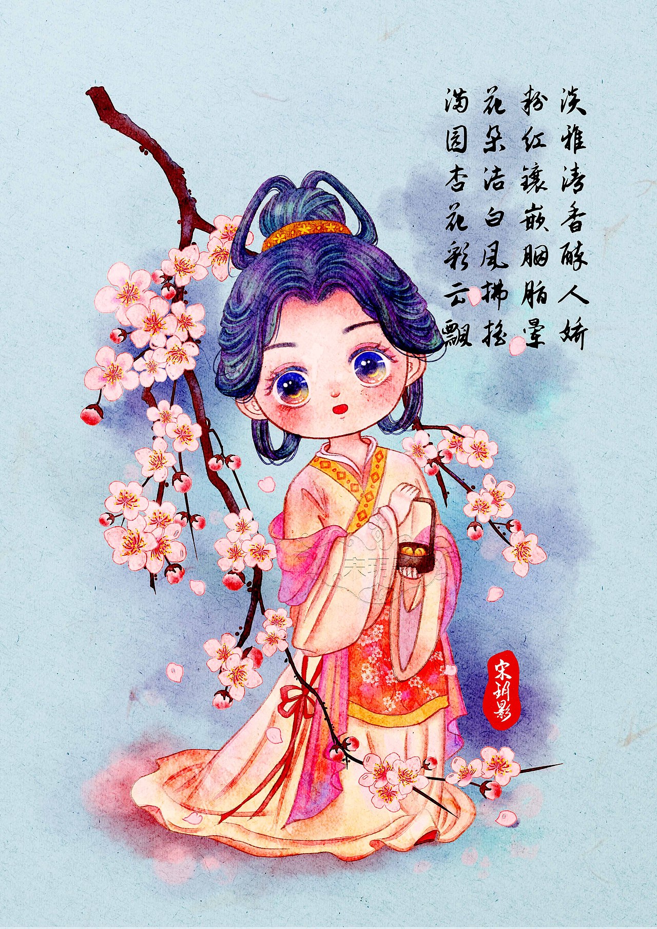 十二花神合集（诗词版）（图ZMzQ1MTIyNTQ0） - 商业插画 - 站酷设计师宋玥影爱画画原创素材 - 站酷ZCOOL