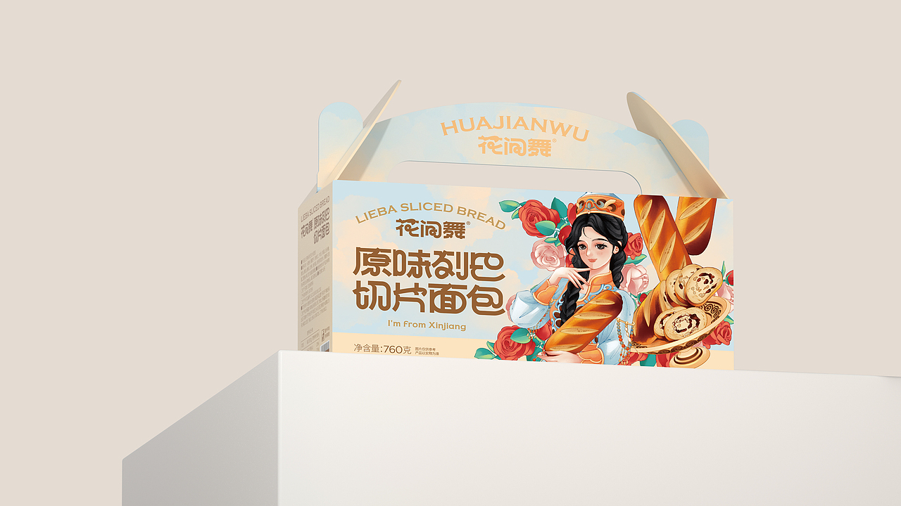尚智×花间舞|原味列巴+杂粮软酥系列|甜品包装设计