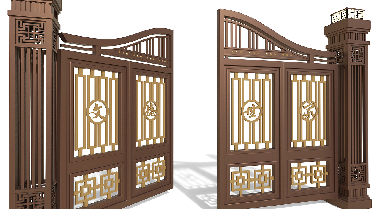 铁艺仿铜大门