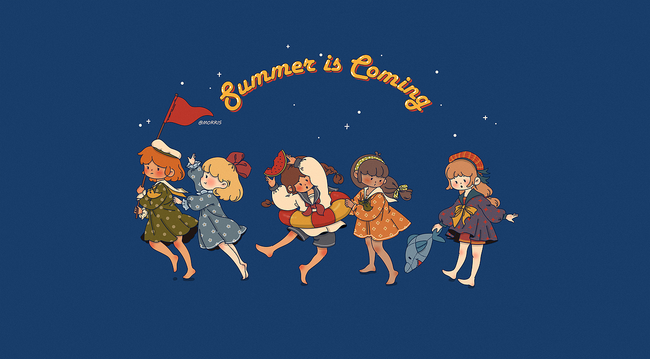 摸鱼壁纸（图ZMjk5MjkxMjAw） - 商业插画 - 站酷设计师MorrisLin原创素材 - 站酷ZCOOL