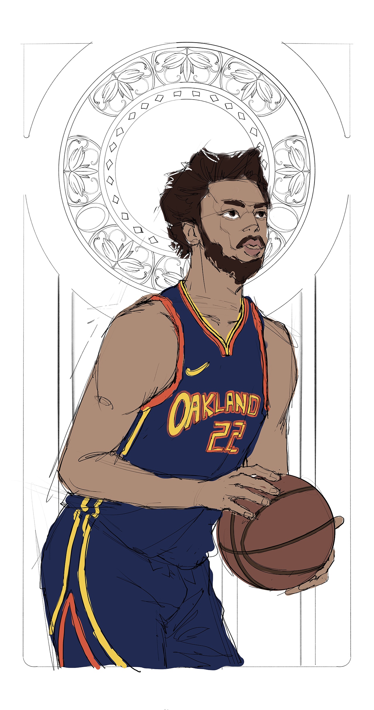 NBA 球星系列插画