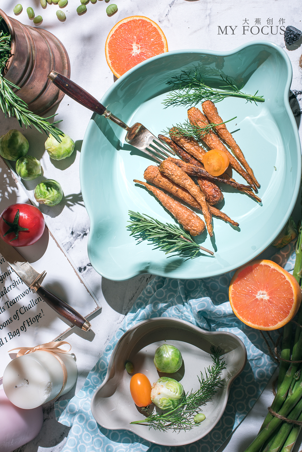 彩色沙拉烤盘 | 餐具摄影 | 大蕉创作