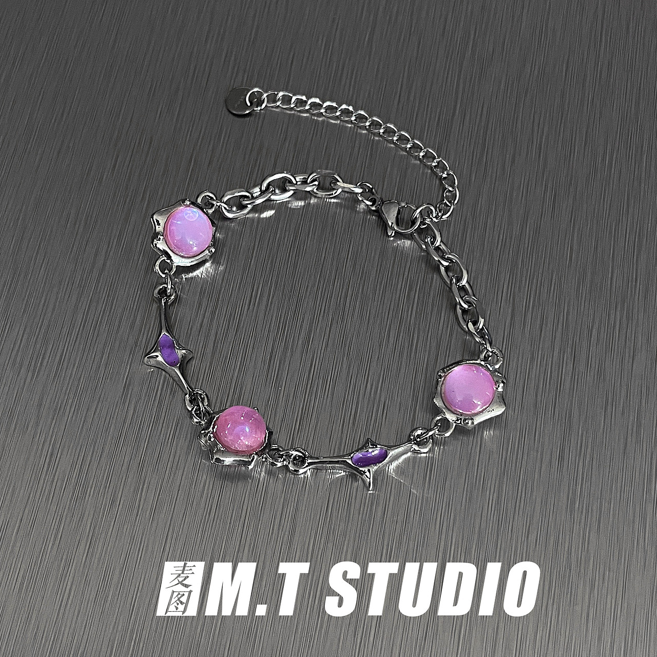 饰品摄影拍摄 男士饰品复古暗黑系手链静物平铺拍照