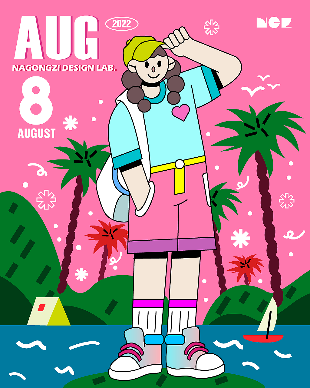 BAYUEFEN八月份的矢量插画习作（图ZMzE1NzgzNTA4） - Writing Exercises - 站酷设计师绵仔cotton原创素材 - 站酷ZCOOL