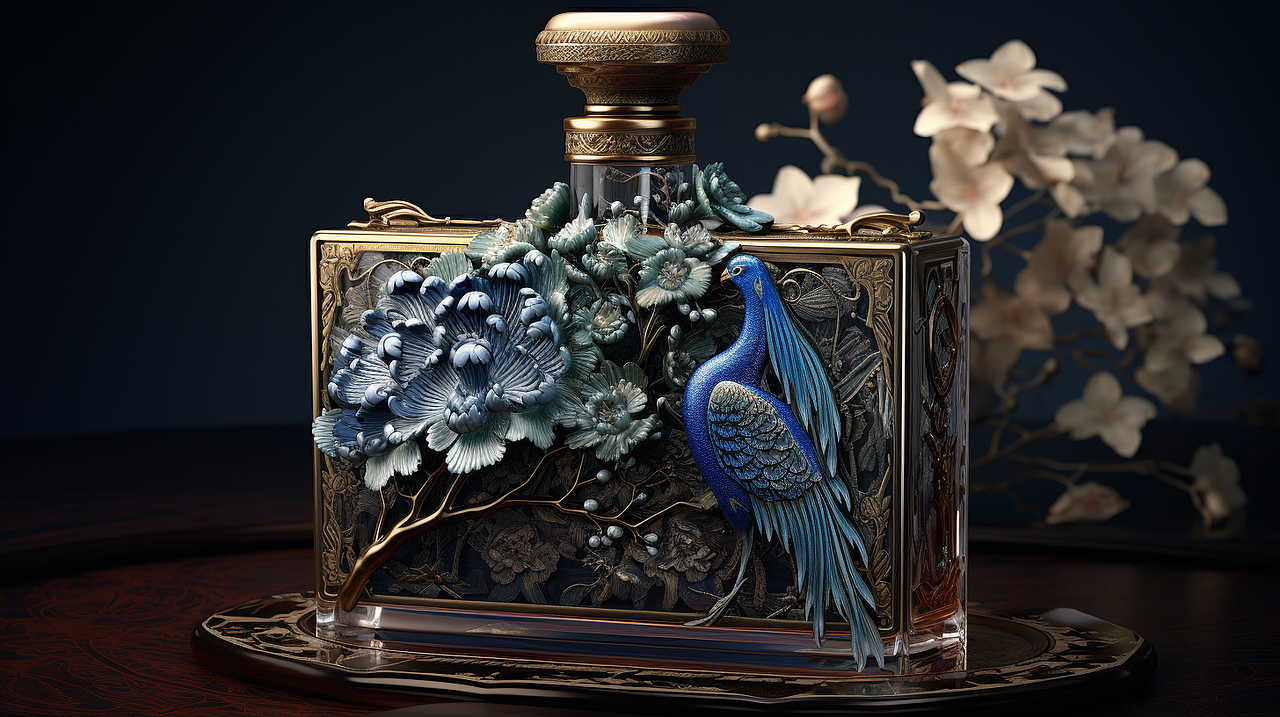 重工国风,蓝色系酒包装设计,包装设计