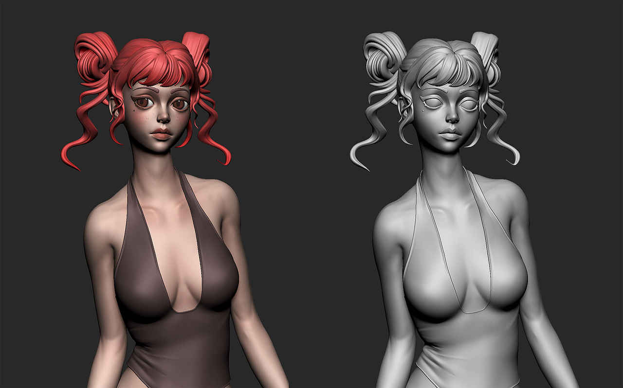 风格化头像-红发女孩（图ZMzI0NDcxNTAw） - 人物/生物 - 站酷设计师艺系老陈原创素材 - 站酷ZCOOL