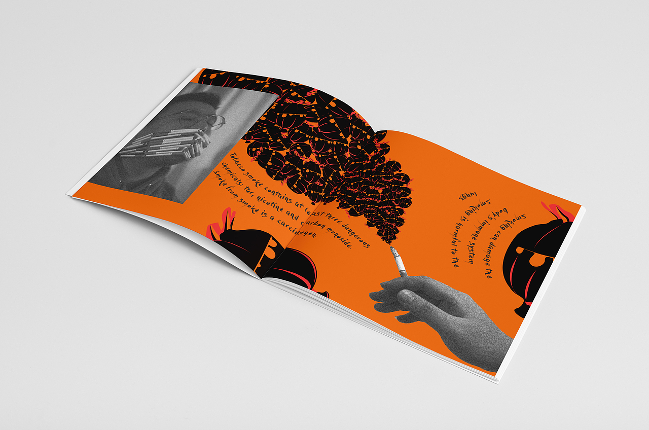 男人已经被烟所缠绕的几乎无法呼吸,但他还是默默地点上了一支香烟...