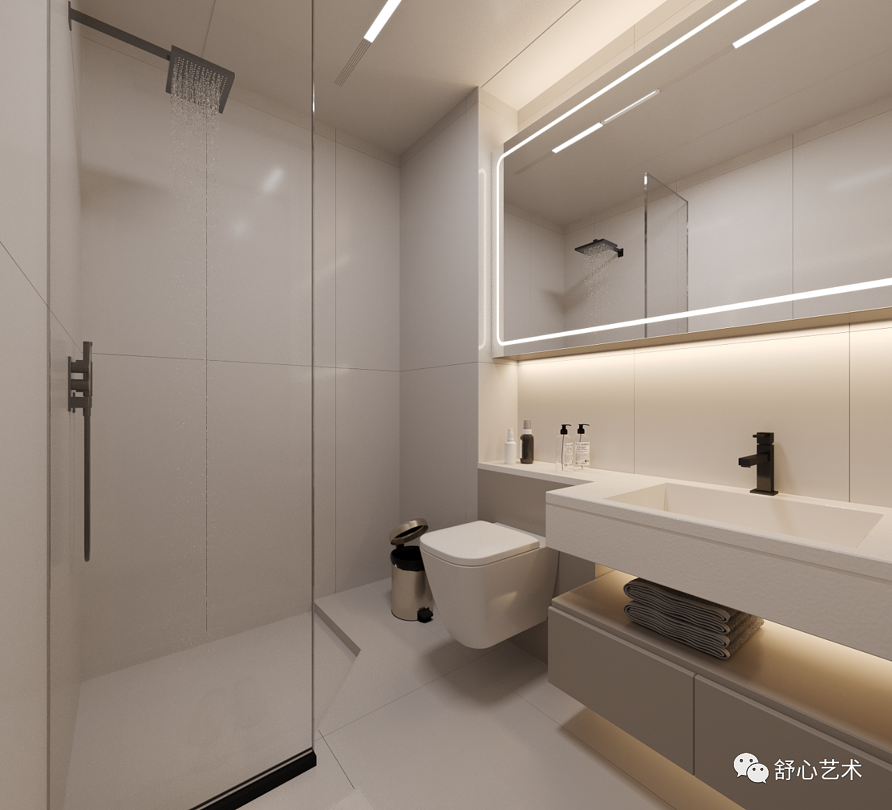 120m²现代暖意极简风格设计,happy life!（图ZMzM3MTE5NjU2） - 家装设计 - 站酷设计师舒心艺术原创素材 - 站酷ZCOOL