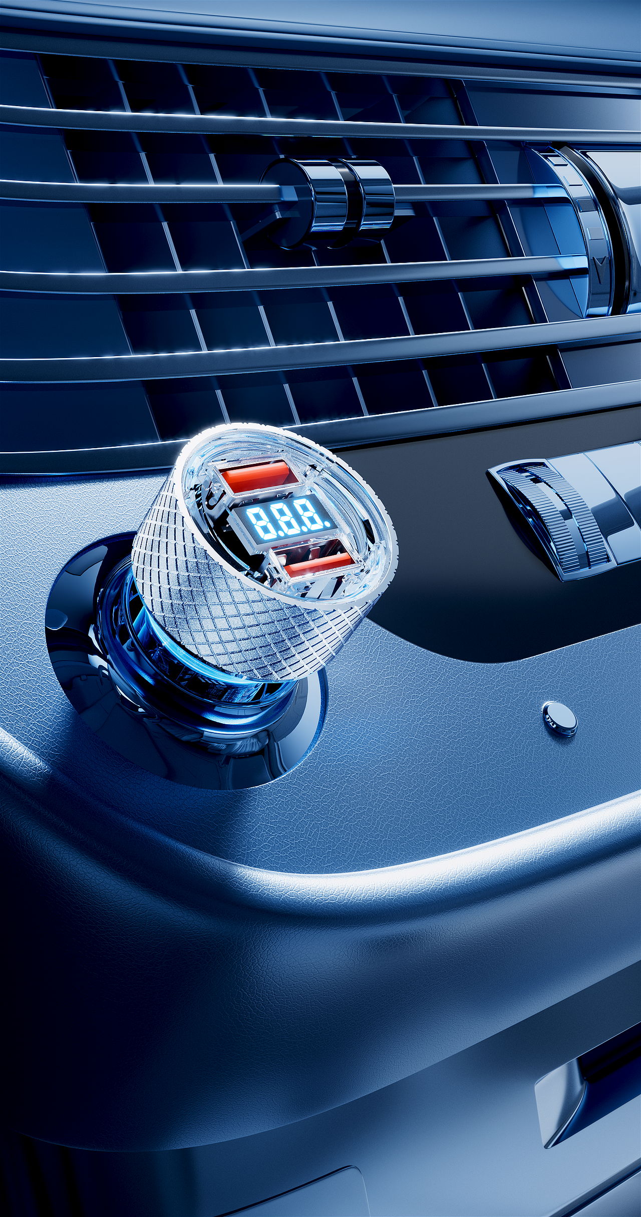 车载充电器渲染