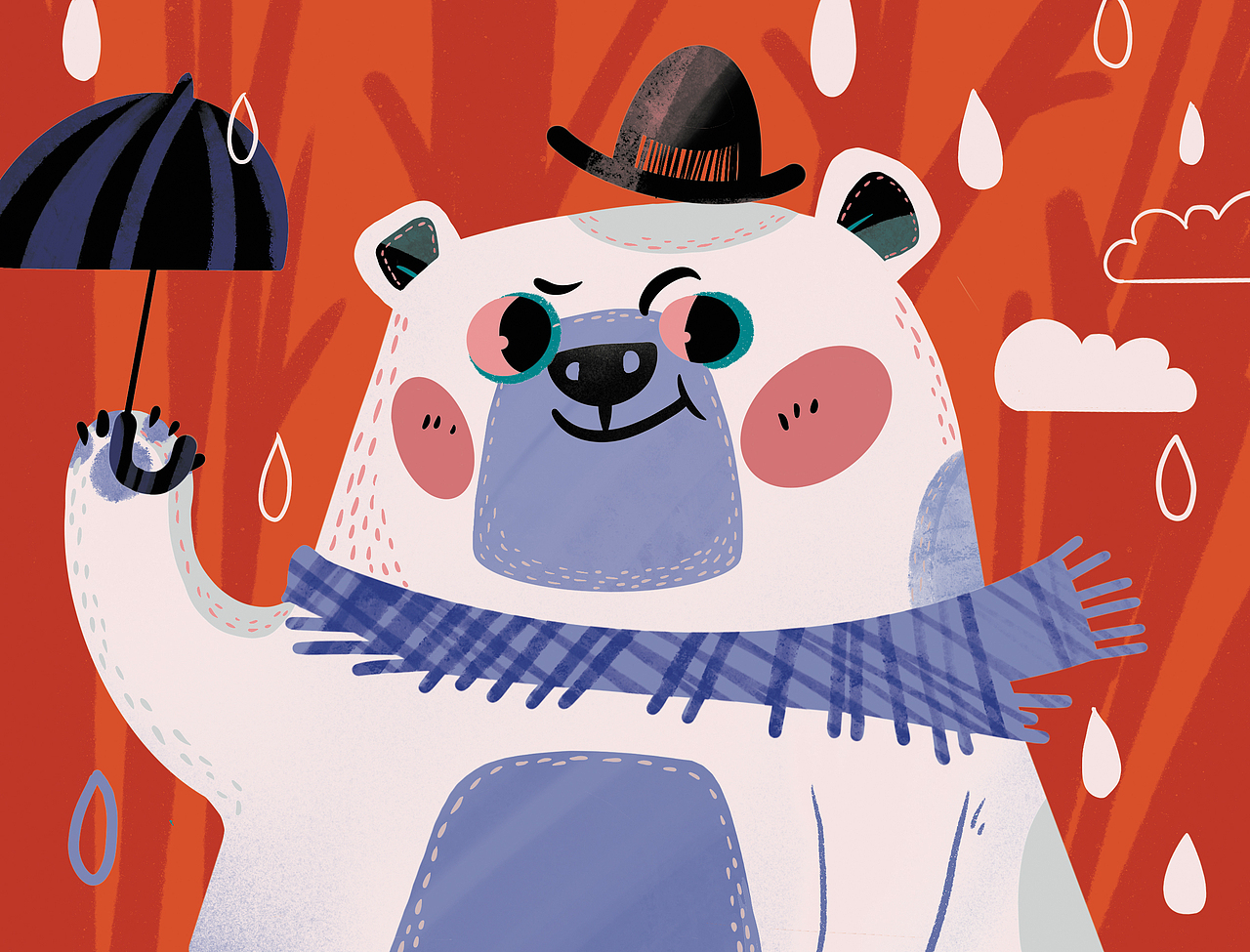 儿童插画儿童拼图-动物大头贴