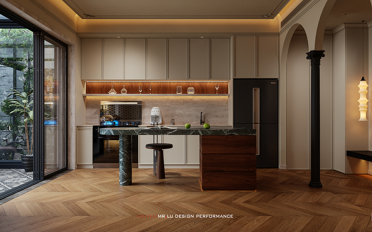 40㎡现代复古风格效果图表现