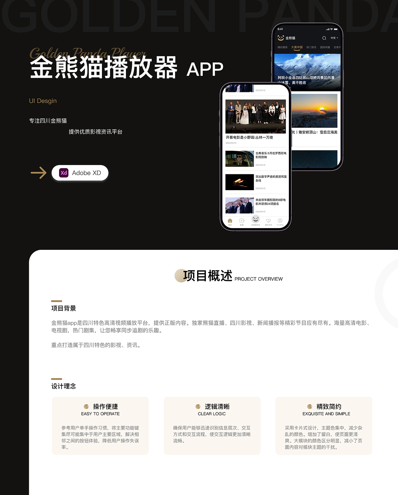 作品集APP网站后台平面