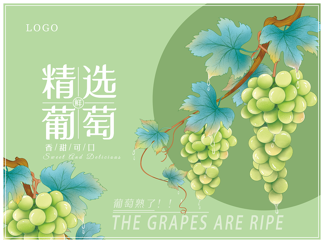 葡萄插画礼盒（图ZMzQ3MDAyNTM2） - 包装 - 站酷设计师璀璨2020原创素材 - 站酷ZCOOL