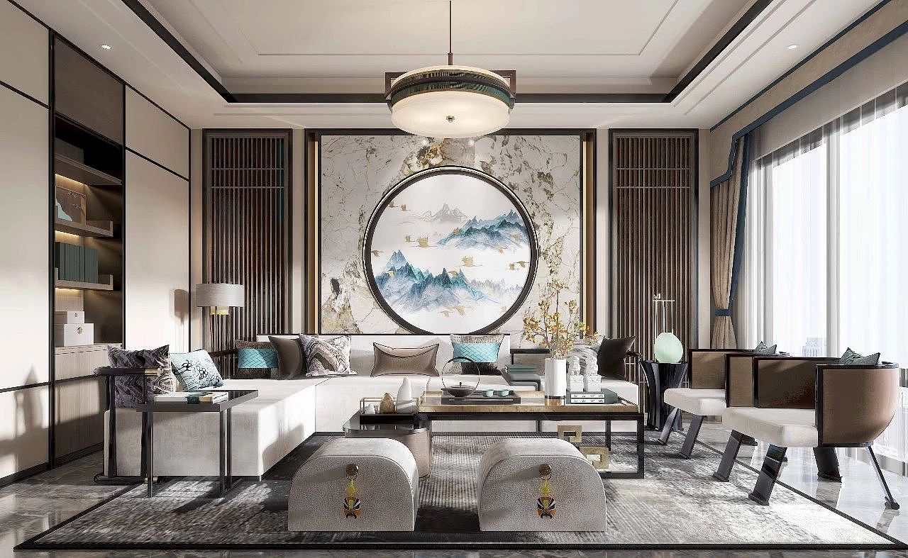 案例分享||新中式客厅