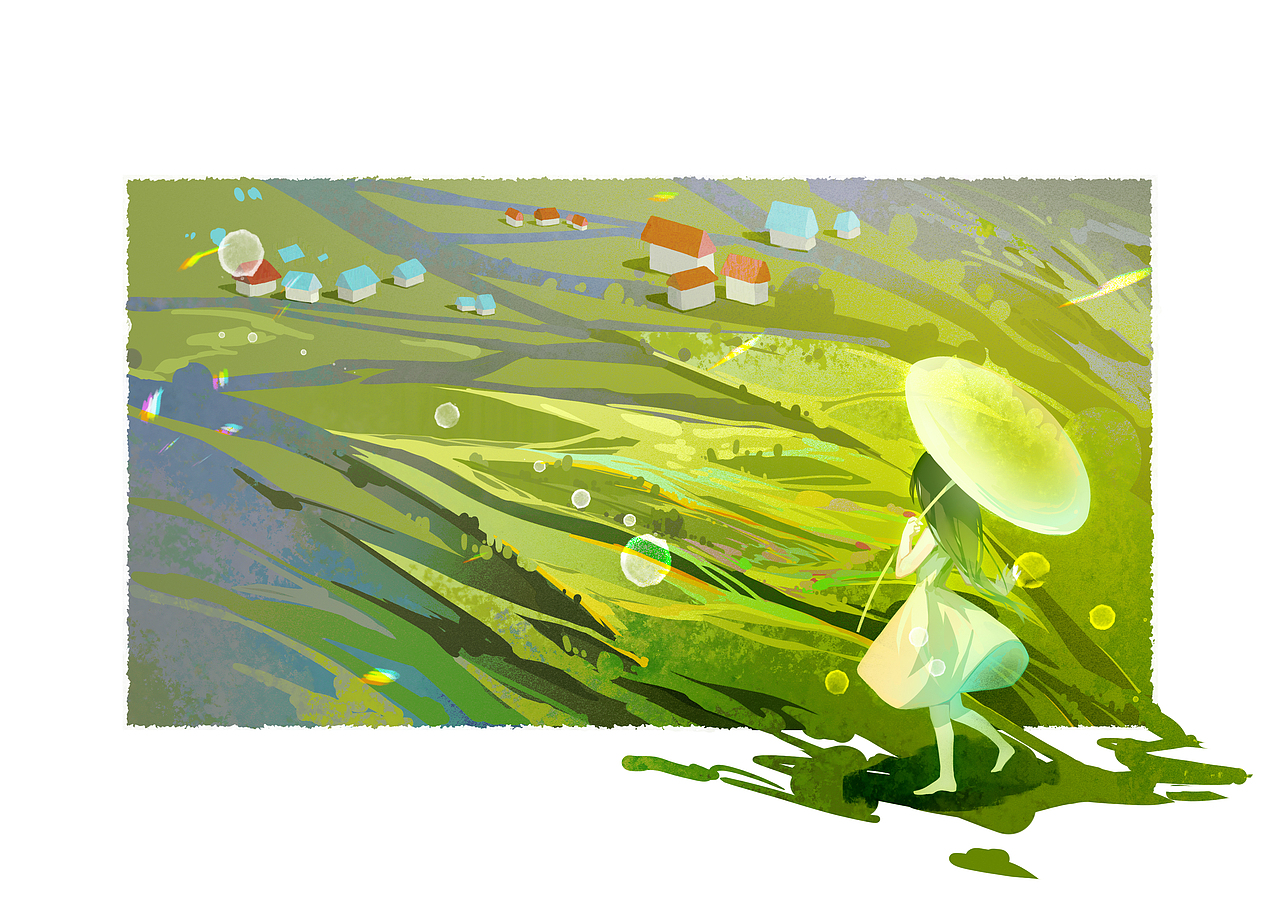 二月的破图小练习（图ZMzQzNTg2MjM2） - 艺术插画 - 站酷设计师依山茗墨原创素材 - 站酷ZCOOL