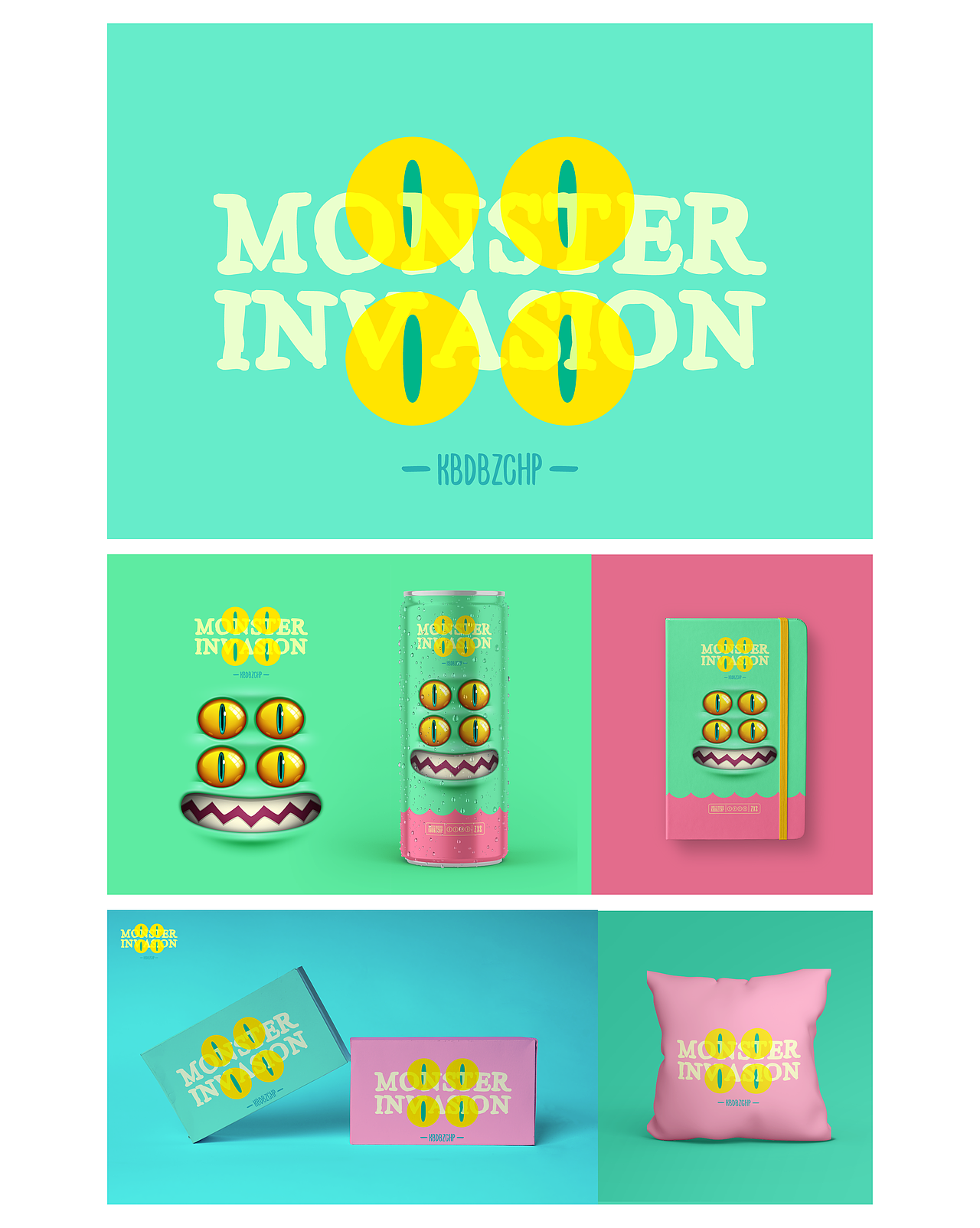 “怪兽入侵” MONSTER INVASION 怪兽家族IP设计