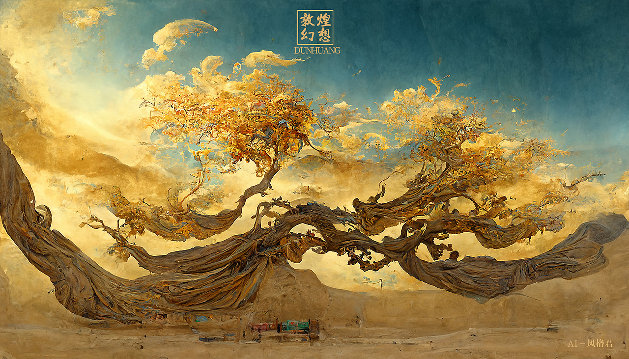 《敦煌幻想》AI概念设计（图ZMzE1NjE3NDQ4） - 艺术插画 - 站酷设计师风格君原创素材 - 站酷ZCOOL