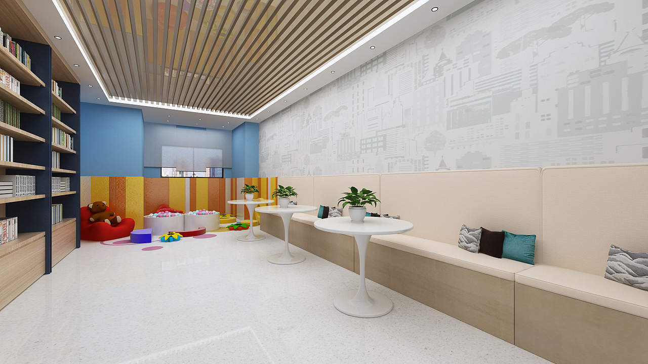 便民大厅暖色系现代风