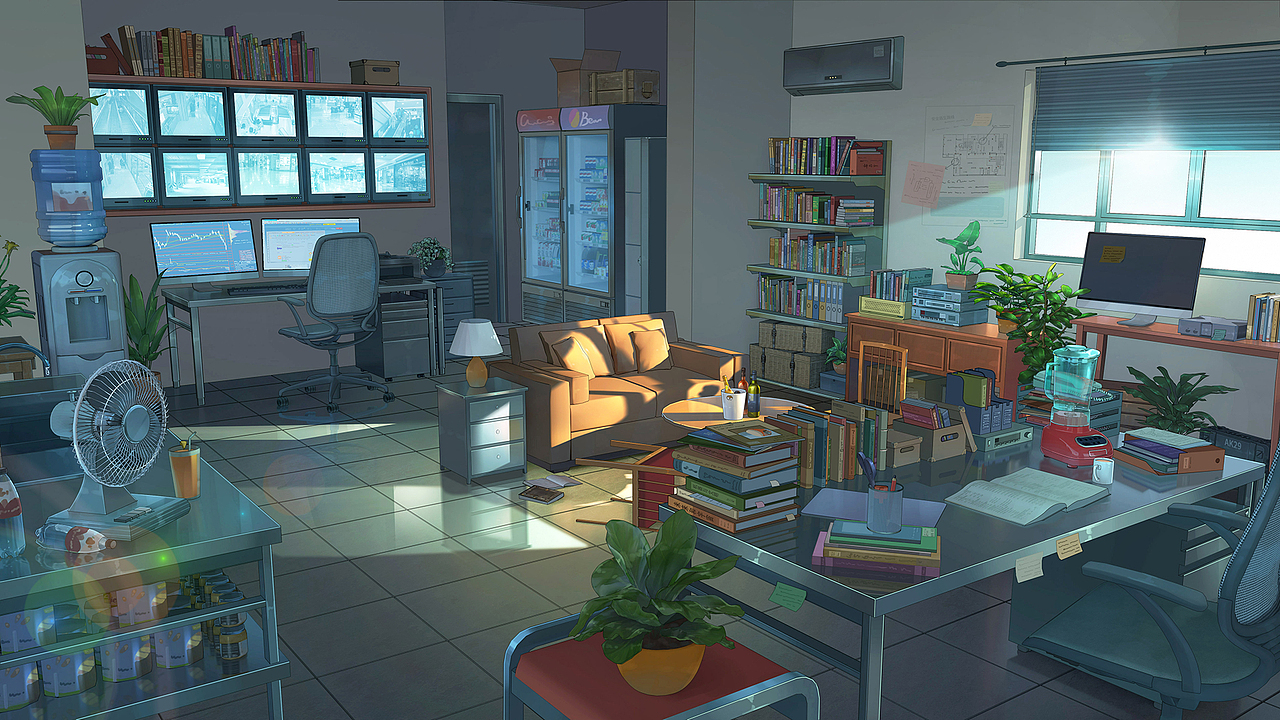 日系场景-监控室（图ZMzYwMTkzMTMy） - 游戏原画 - 站酷设计师西瓜_不甜不要钱原创素材 - 站酷ZCOOL