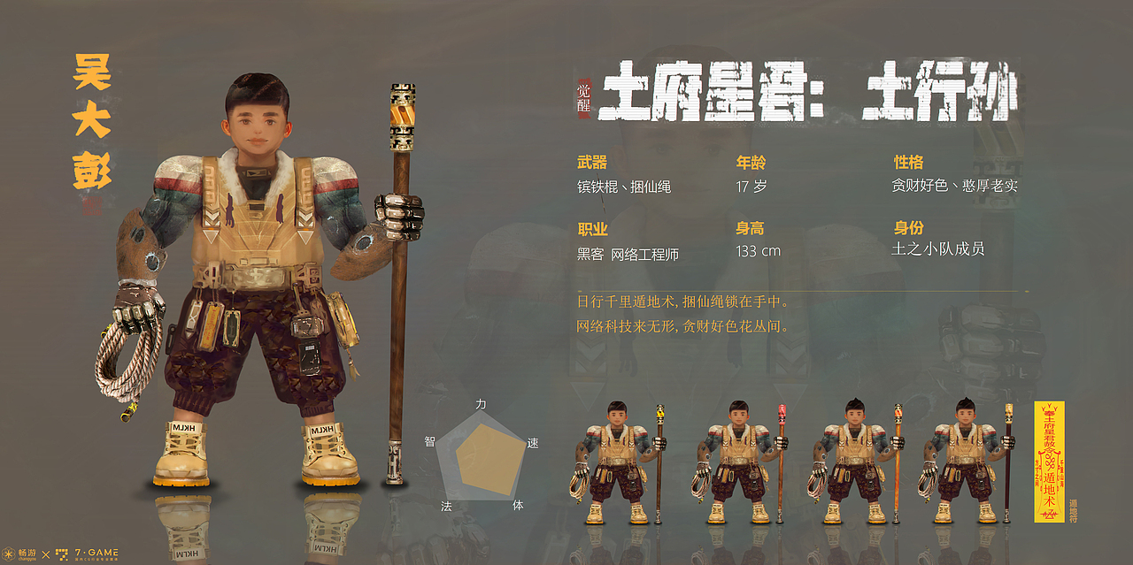 参加 科幻x国风科幻x国风·游戏角色设计大赛 土之小队