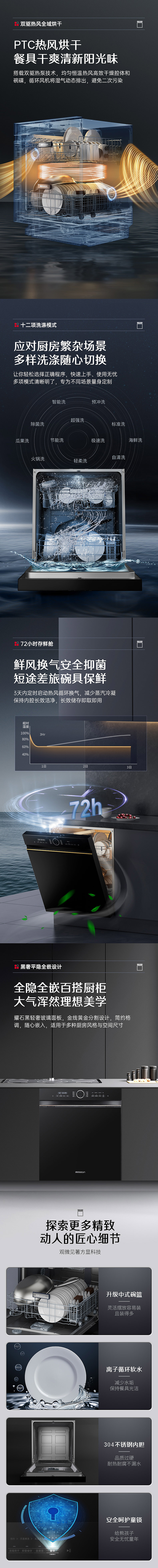 帅康X972大容量-洗烘消存洗碗机