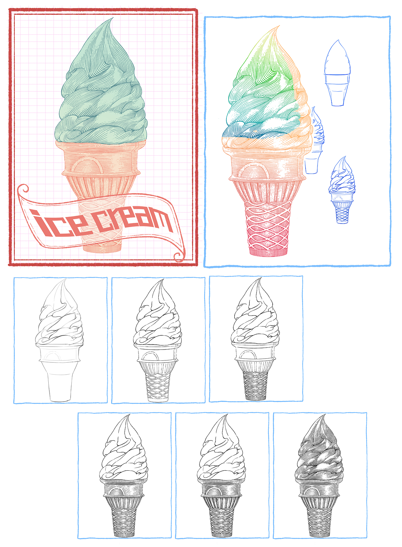 版画/钢笔画风格的一些小画（图ZMzQyOTYzMTA0） - 商业插画 - 站酷设计师樱桃亭原创素材 - 站酷ZCOOL