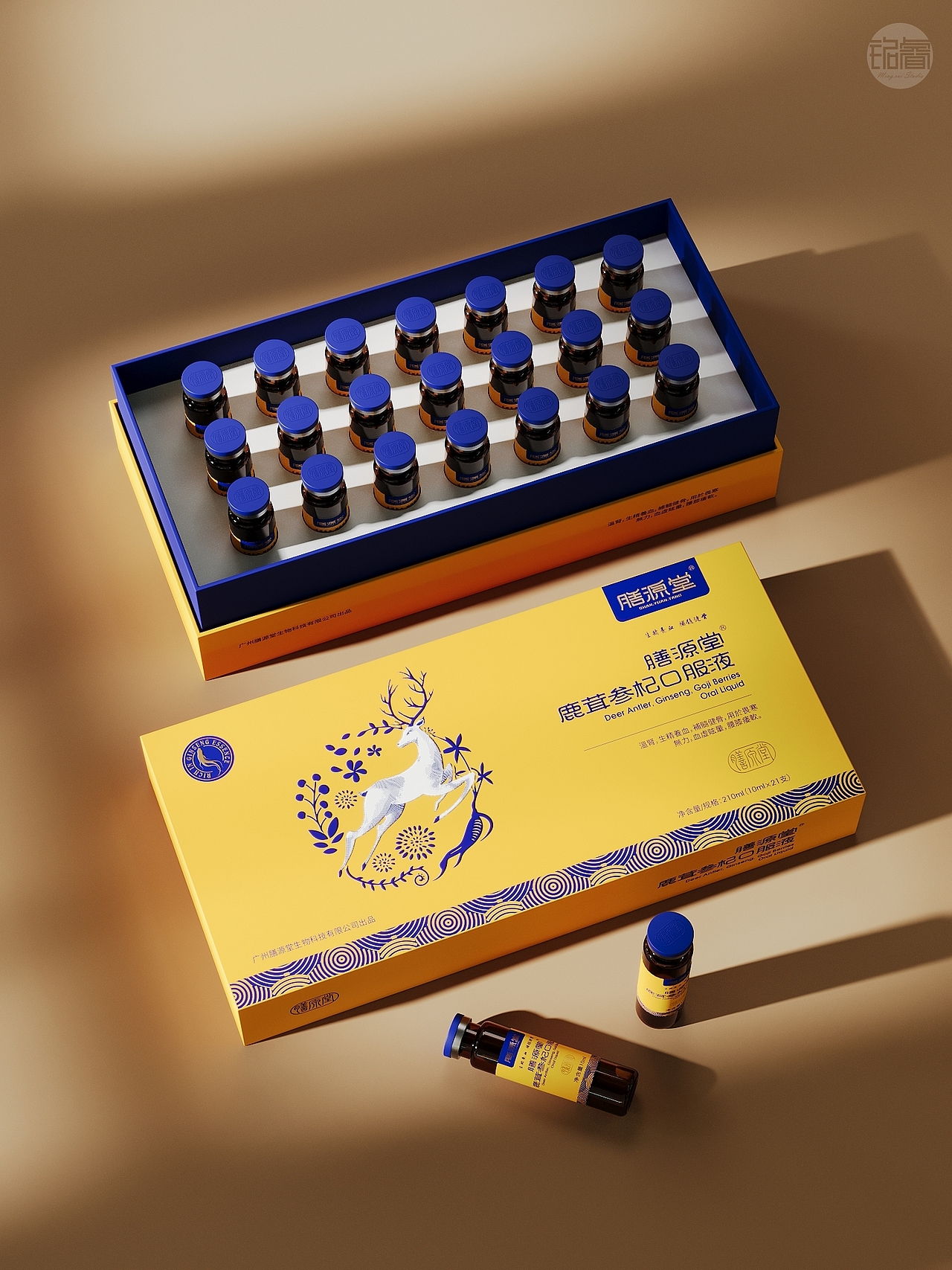 鹿茸参杞口服液包装古法新传养生尚品©刘益铭原创作品
