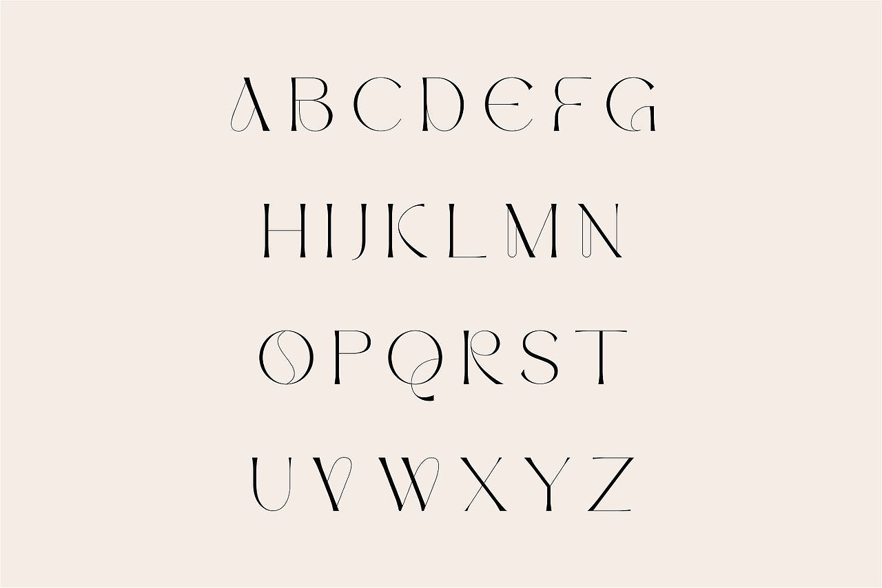 奢华优雅时尚极简品牌标识海报杂志封面标题英文字体（图ZMzQwODU1MTQ0） - 字体/字形 - 站酷设计师最西文集原创素材 - 站酷ZCOOL